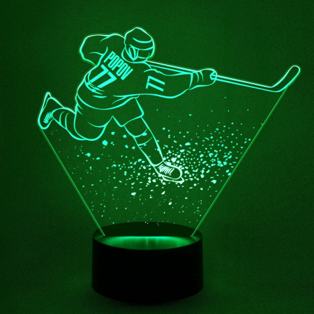 3D светильник  Хоккеист в экипировке