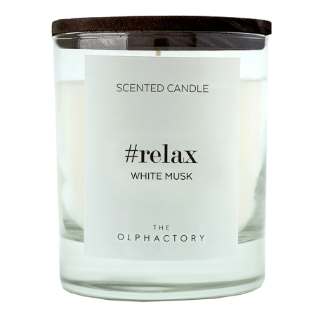Свеча ароматическая ambientair, the olphactory, relax black, Белый мускус, 40 ч