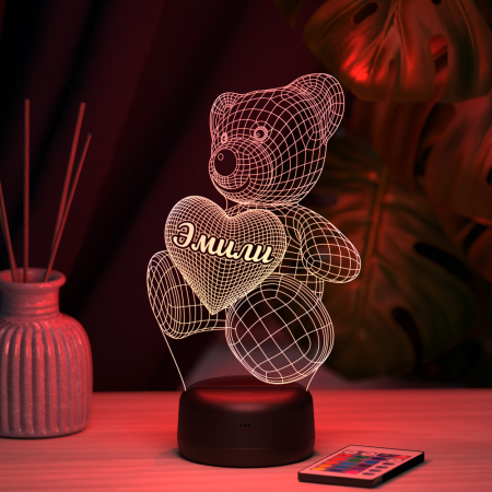 3D светильник  Светильник "Мишка с именем Эмили"