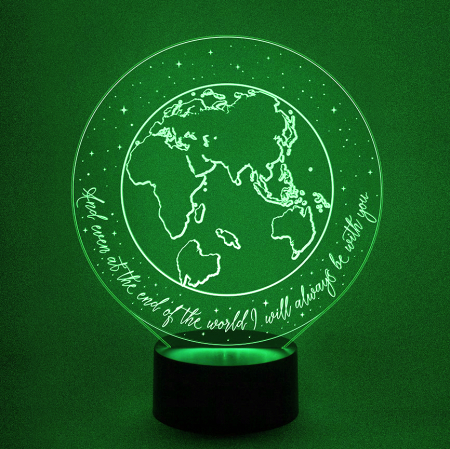 3D светильник  Земной шар
