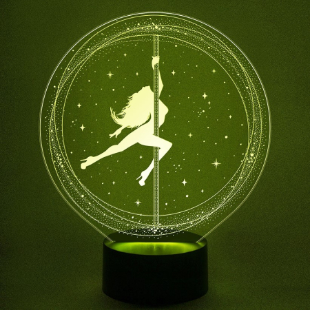 3D светильник  Pole dance - Танцы на пилоне