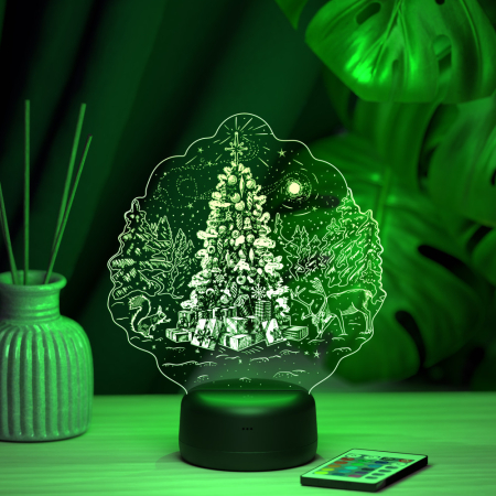 3D светильник  Светильник "Ёлочка с подарками"