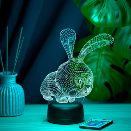 3D светильник  Светильник "Зайчик - ушастик"