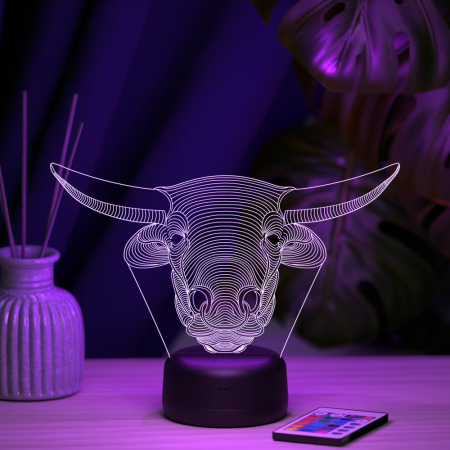 3D светильник  Светильник "Голова Быка"