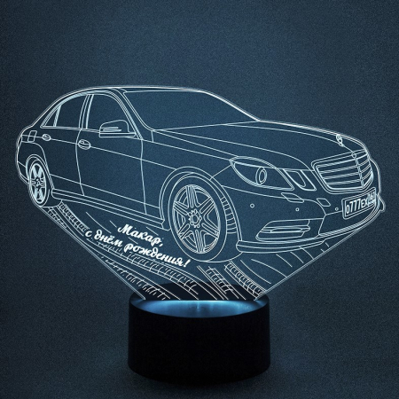 3D светильник  Автомобиль Mercedes-Benz E200