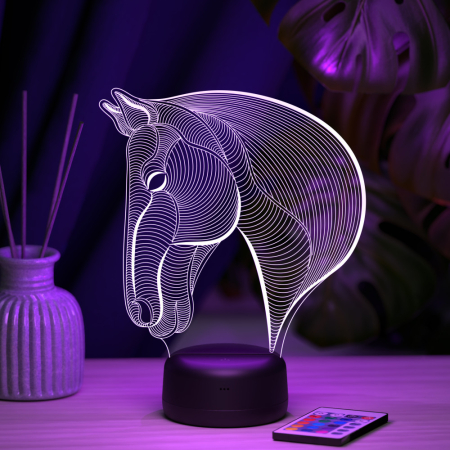 3D светильник  Светильник "Лошадь"