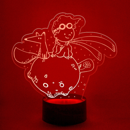 3D светильник  Принц, Лис и Роза