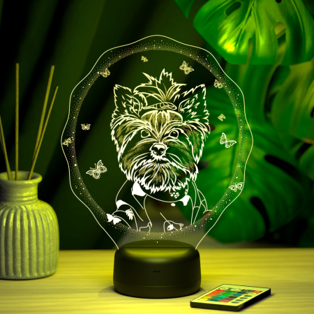 3D светильник  Светильник "Йоркширский терьер #2"