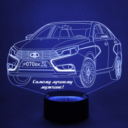 3D светильник  Автомобиль - Lada Vesta