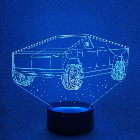 3D светильник  Tesla Roadster Илона Маска