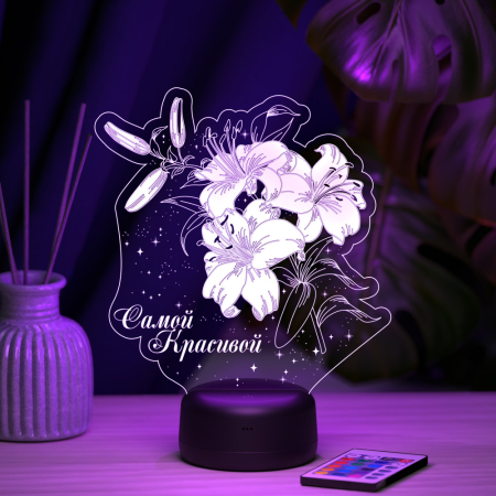 3D светильник  Светильник "Лилии"