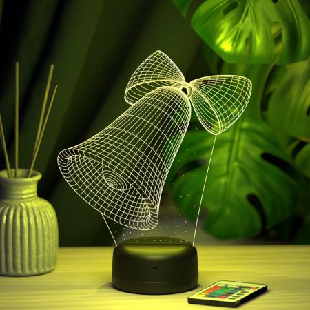 3D светильник  Светильник "Колокольчик подарок для учителя"