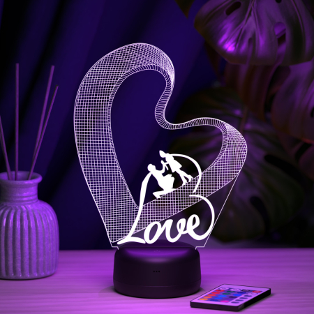 3D светильник  Светильник "Пара - Love"
