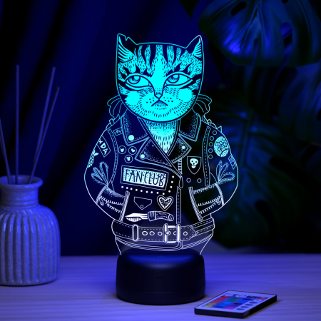 3D светильник  Светильник "Кот в куртке"