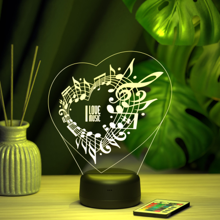 3D светильник  Светильник "Любовь к музыке"