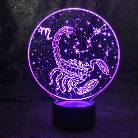 3D светильник  Зодиак - Скорпион