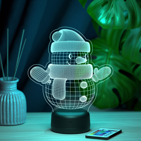 3D светильник  Светильник "Снеговик в шапочке"