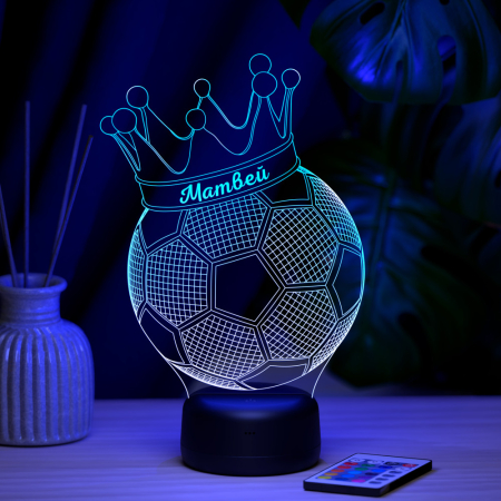 3D светильник  Светильник "Мяч с короной с именем Матвей"