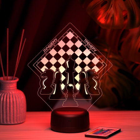 3D светильник  Светильник "Шахматы"
