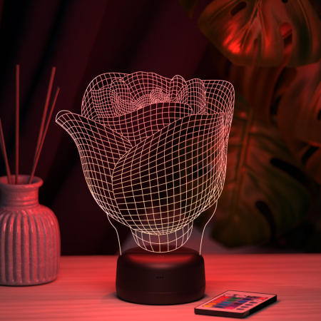 3D светильник  Светильник "Бутон розы"