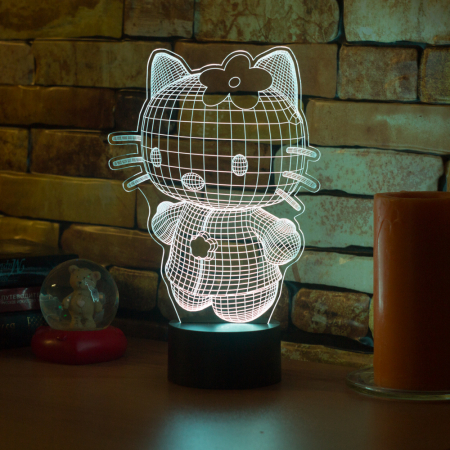 3D светильник  Hello Kitty 3D (Хелло Китти)