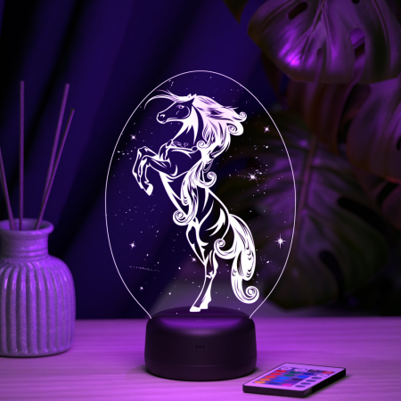 3D светильник  Светильник "Конь на дыбах"