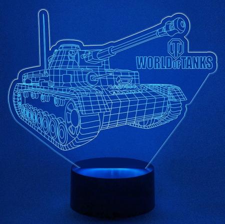 3D светильник  Танк - World of tanks