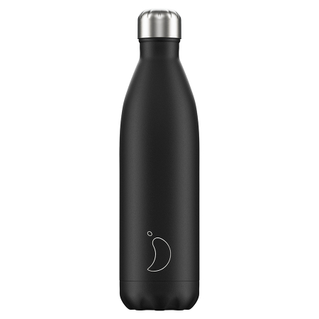 Термос chilly's bottles, monochrome, black, 750 мл