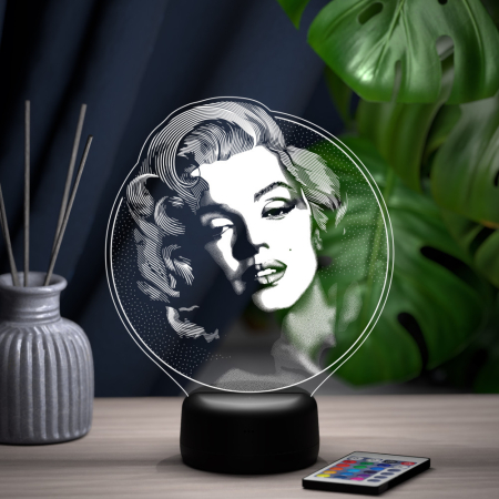 3D светильник  Светильник "Мэрилин Монро"