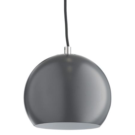 Лампа подвесная ball, темно-серая матовая, черный шнур