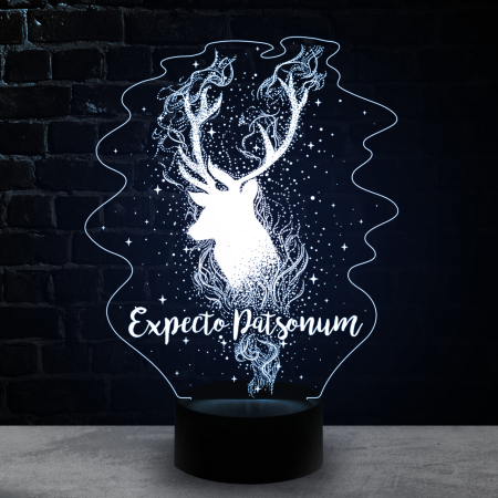 3D светильник  Заклинание Экспекто патронум (Гарри Поттер)